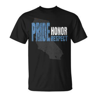 Police Officer State Of California Pride Honor Respect Unisex T-Shirt | Mazezy