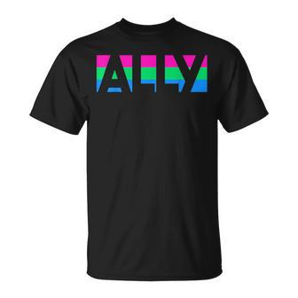 Poly Flag Ally Lgbt Pride Flag Polysexual Gay Lesbian Love Unisex T-Shirt | Mazezy