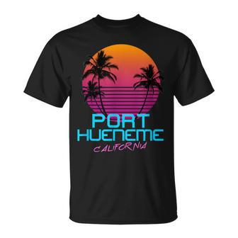 Port Hueneme California Retro 80S T-Shirt | Mazezy