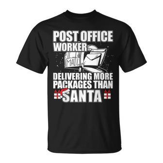 Post Office Worker More Packages Than Santa Xmas T-shirt - Thegiftio UK