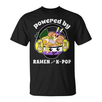 Powered By Ramen And Kpop Nonbinary Lgbt Gay Pride Ally Unisex T-Shirt | Mazezy