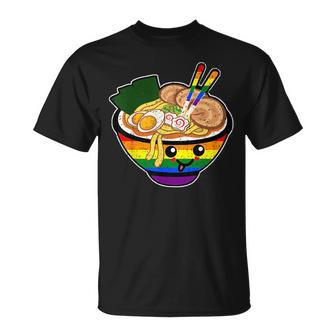Powered By Ramen Lgbt Gay Pride Ally Lgbtq Nonbinary Trans Unisex T-Shirt | Mazezy