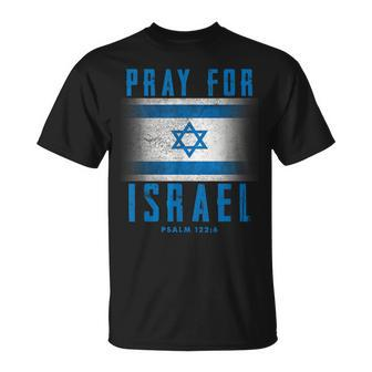 Pray For Israel Psalm 122 6 Israel Flag T-Shirt | Mazezy