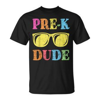 Pre-K Dude Back To School First Day Of Preschool T-Shirt - Seseable
