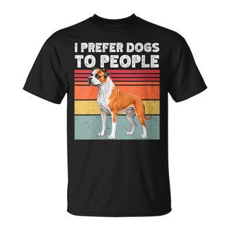 I Prefer Dogs To People Bully Kutta Dog Lovers Owners T-Shirt | Mazezy