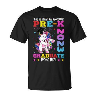 Prek Graduation Prek Kindergarten Unicorn Class 2023 Unisex T-Shirt | Mazezy