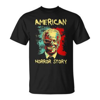 President Horror American Zombie Story Halloween Biden 2024 T-Shirt - Thegiftio UK