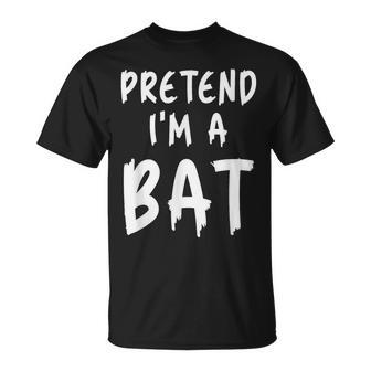 Pretend I'm A Bat Costume Animal Lazy Halloween Party T-Shirt - Monsterry