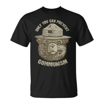 Only You Can Prevent Communism Camping Bear T-Shirt | Mazezy