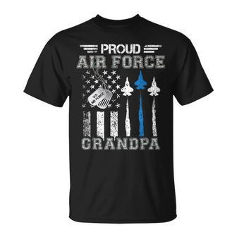 Proud Air Force Grandpa Us Air Force Graduation Grandpa T-Shirt - Monsterry