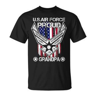 Proud Air Force Grandpa Veteran Pride Unisex T-Shirt | Mazezy