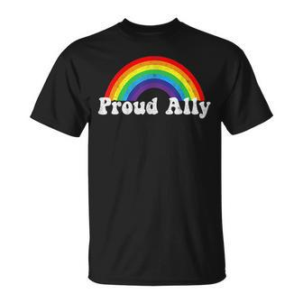 Proud Ally Lgbtq Lesbian Gay Bisexual Trans Pan Queer Gift  Unisex T-Shirt