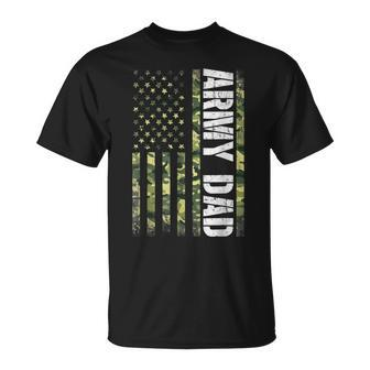 Proud Army Dad United States Usa Flag Gift For Fathers Day  Unisex T-Shirt