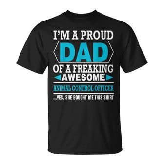 Proud Dad Awesome Animal Control Officer Father Day Gift For Mens Unisex T-Shirt | Mazezy