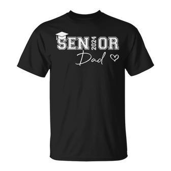Proud Dad Cute Heart Graduate Senior 2024 T-Shirt - Seseable