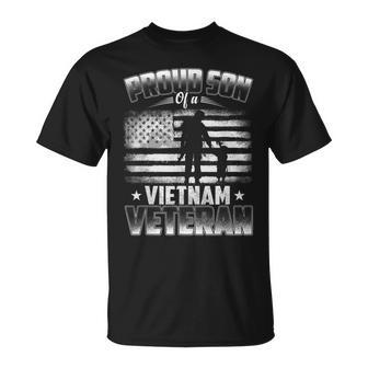 Proud Son Of A Vietnam Veteran Patriotic Us Service Gift Unisex T-Shirt | Mazezy
