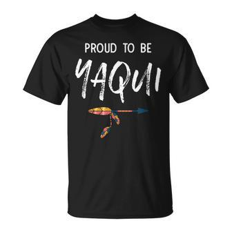 Proud To Be Yaqui Native American Pride Headdress Unisex T-Shirt | Mazezy