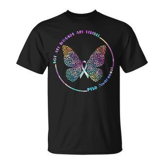Ptsd Awareness Not All Wounds Are Visible Teal Suicide Unisex T-Shirt | Mazezy