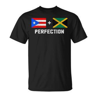Puerto Rico Jamaica Pride Puerto Rican Jamaican Flag T-Shirt - Seseable