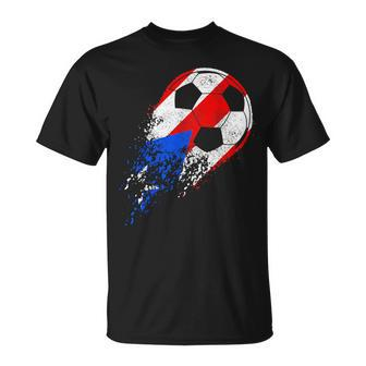 Puerto Rico Soccer Puerto Rican Flag Pride Soccer Player Unisex T-Shirt | Mazezy