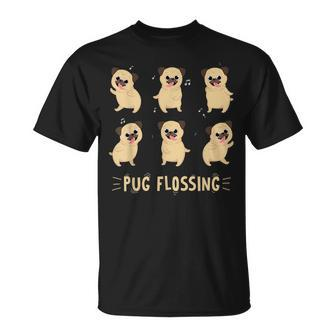 Pug Dog Floss Dance Cute Funny Pug Floss Gift Gifts For Pug Lovers Funny Gifts Unisex T-Shirt | Mazezy AU