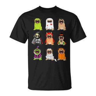 Pug Dog Monster Cute Ghost Dog Pumpkin Pug Dog Halloween T-Shirt