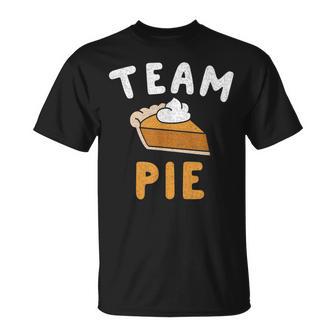 Pumpkin Pie Team Pie Day Thanksgiving Squad Group Unisex T-Shirt | Mazezy