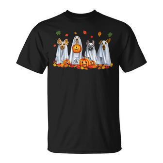 Puppy Pumpkin Spooky Ghost Dog Halloween Costume T-Shirt - Monsterry AU