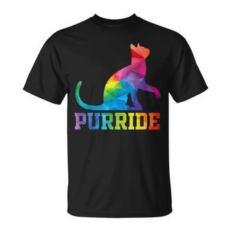 Purride Cat Gay Pride Lgbt Month 2023 Lgbt Love Cat Gift  Unisex T-Shirt