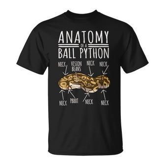 Python Snake Owner - Anatomy Of A Ball Python Unisex T-Shirt | Mazezy