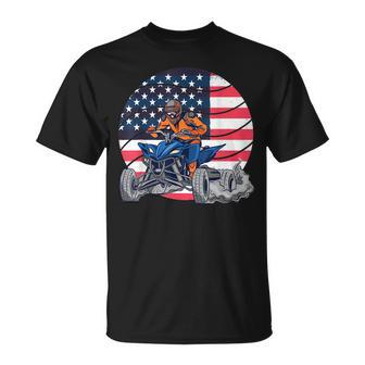 Quad Atv American Flag 4Th Of July Patriotic Unisex T-Shirt | Mazezy