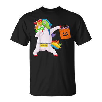 Quarantine Dabbing Unicorn Funny Dab Dance Halloween Gifts Unicorn Funny Gifts Unisex T-Shirt | Mazezy