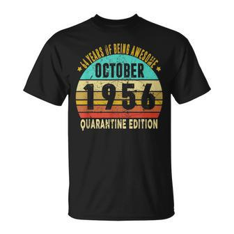 Quarantine Edition October 1956 64Th Birthday Gift Vintage Unisex T-Shirt | Mazezy
