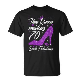 This Queen Makes 70 Look Fabulous 70Th Birthday T-Shirt | Mazezy