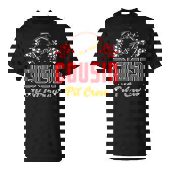Race Car Birthday Party Matching Family Cousin Pit Crew T-Shirt | Seseable CA