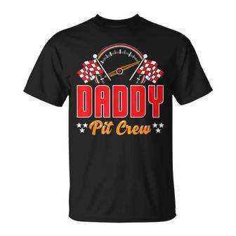 Race Car Birthday Party Matching Family Daddy Pit Crew T-Shirt