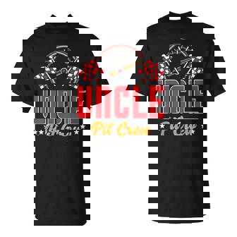Race Car Birthday Party Matching Family Uncle Pit Crew T-Shirt - Seseable