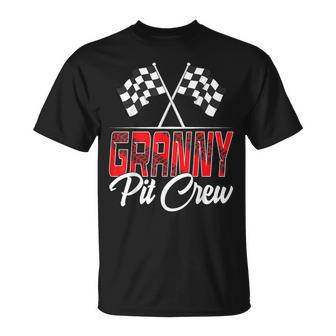 Race Car Birthday Party Racing Family Granny Pit Crew T-Shirt | Mazezy