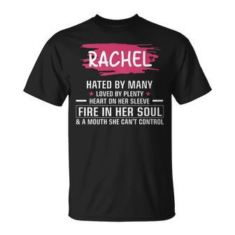 Rachel Name Gift Rachel Hated By Many Loved By Plenty Heart Her Sleeve V2 Unisex T-Shirt - Seseable