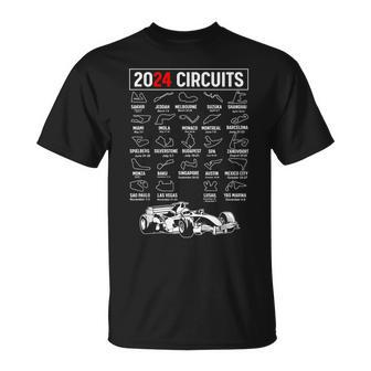 Racing Circuit Track Car Fan Race Lover 2024 Calendar T-Shirt - Seseable
