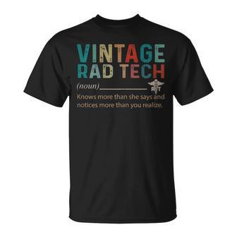 Rad Tech Noun Vintage Retro Style 60S 70S 80S T-Shirt