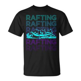 Rafting Whitewater Raft Retro T-Shirt | Mazezy