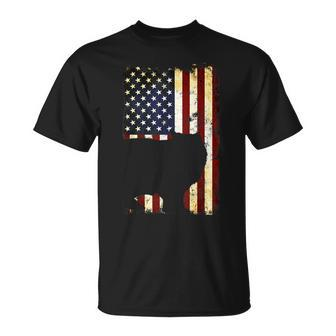 Ragamuffin Silhouette American Flag 4Th Of July T-Shirt | Mazezy