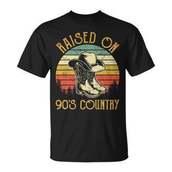 Raised On 90S Country Music Vintage Cowgirl Western Unisex T-Shirt | Mazezy