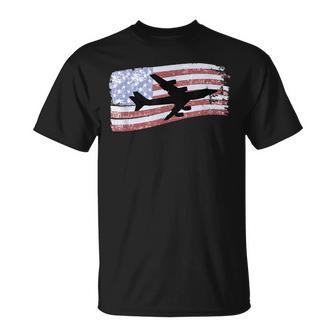 Rc-135 Rivet Joint Spy Plane Distressed Us Flag T-Shirt | Mazezy
