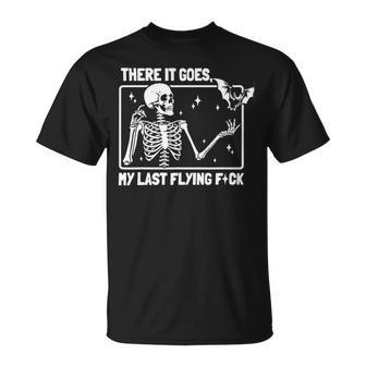 There It Goes My Last Flying F Skeletons Halloween T-Shirt - Monsterry AU