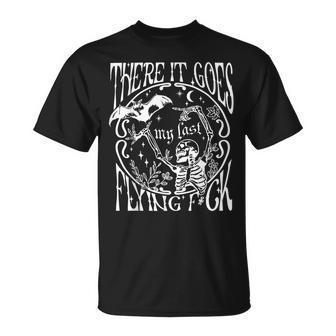 There It Goes My Last Flying Fck Halloween Skeleton T-Shirt