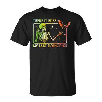 There It Goes My Last Flying Fuck Skeleton Tie Dye T-Shirt | Mazezy AU