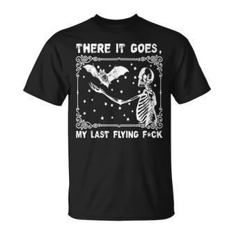 There It Goes My Last Flying Fuck Skeleton T-Shirt - Monsterry DE
