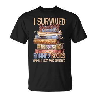Read Banned Books I Survived Reading Banned Books T-Shirt - Monsterry DE